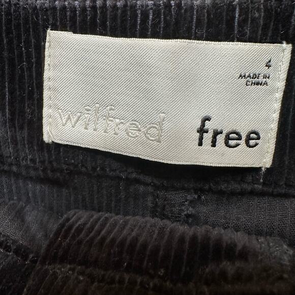 Black Wilfred Free Corduroy Mini Skirt sz 4 button front skirt - Picture 4 of 4